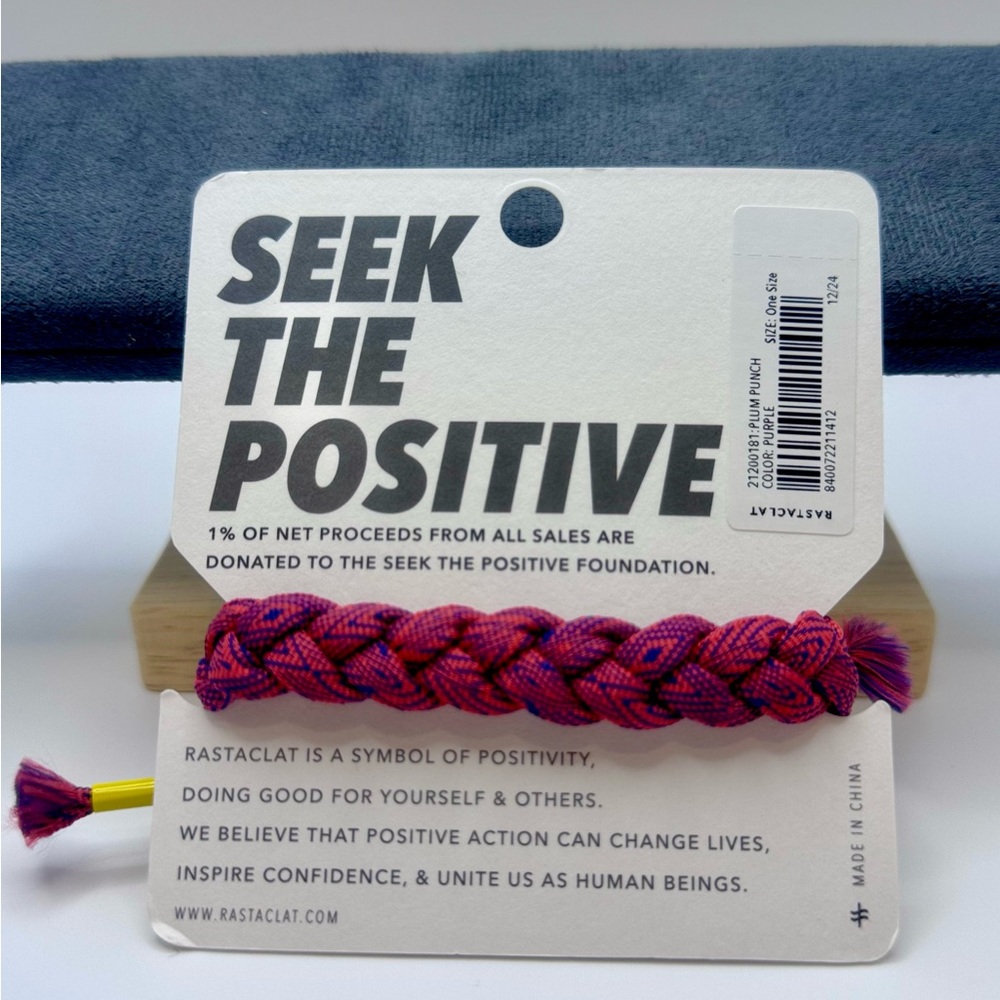 Rastaclat Hand Braided Power Brink Adjustable Bracelet! NIB!! - Picture 2 of 4